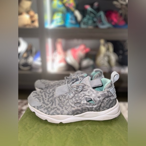 REEBOK - Size 8 - Women’s Sneakers - Gray Teal Leopard Print - Picture 6 of 6